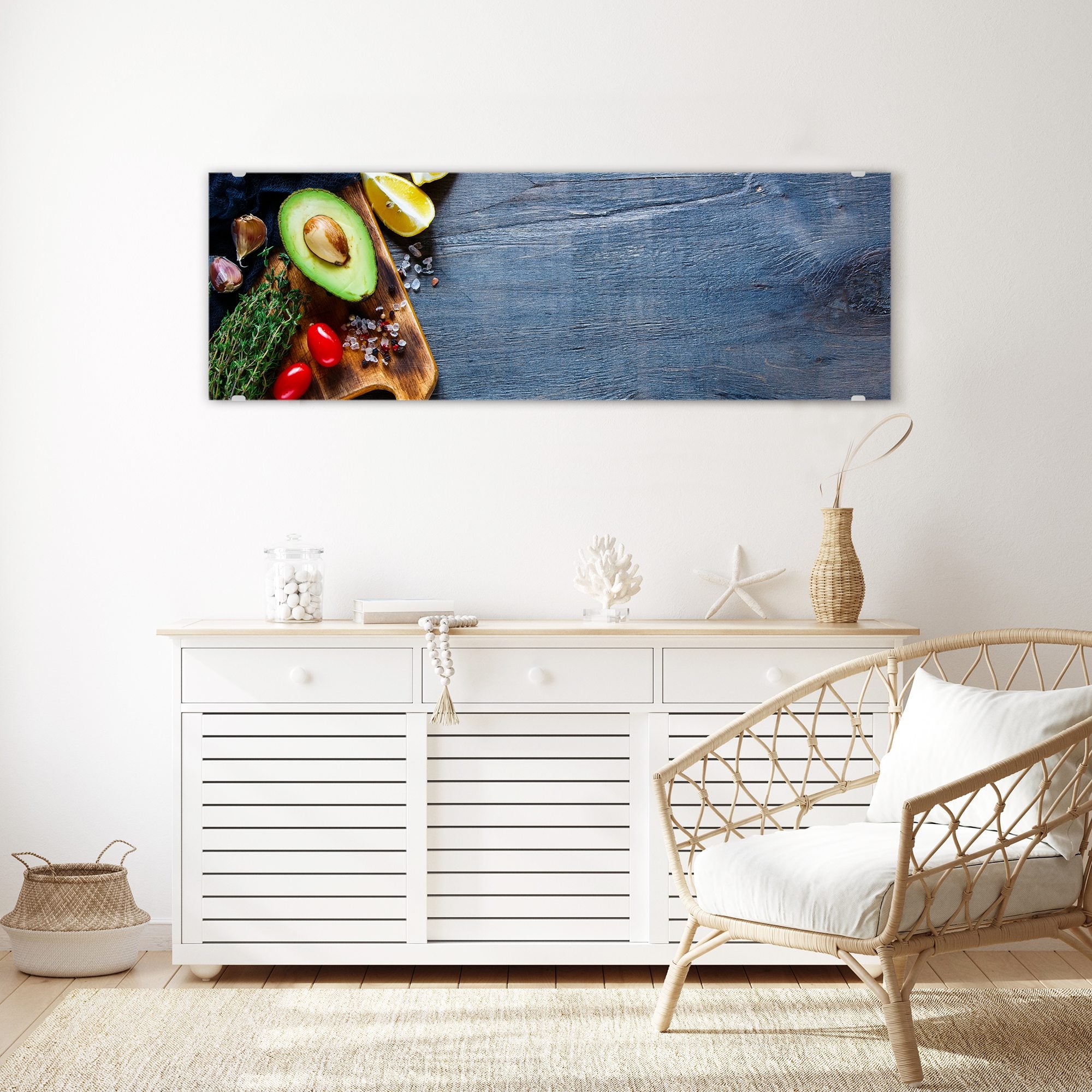 Wandbild - Avocado und Tomaten