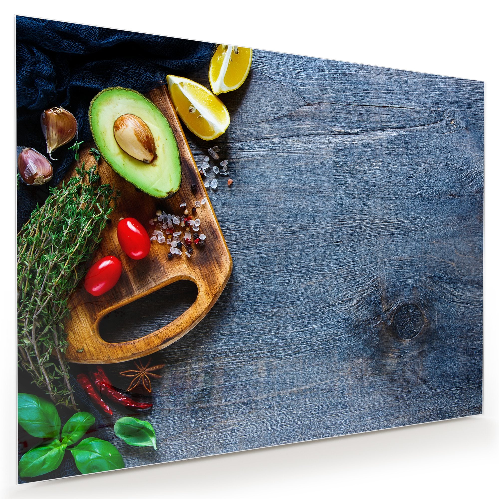 Wandbild - Avocado und Tomaten