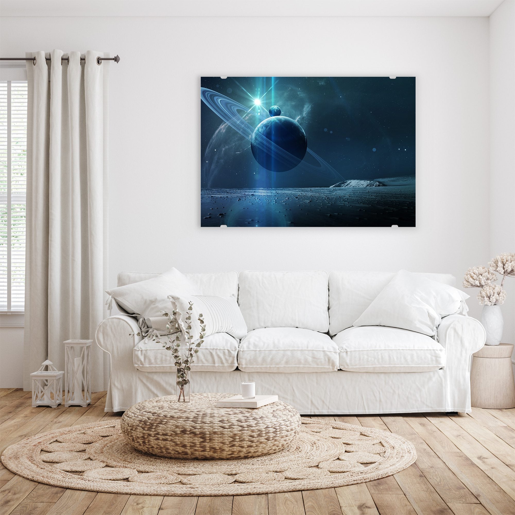 Wandbild - Planeten im Raum mit Nebel