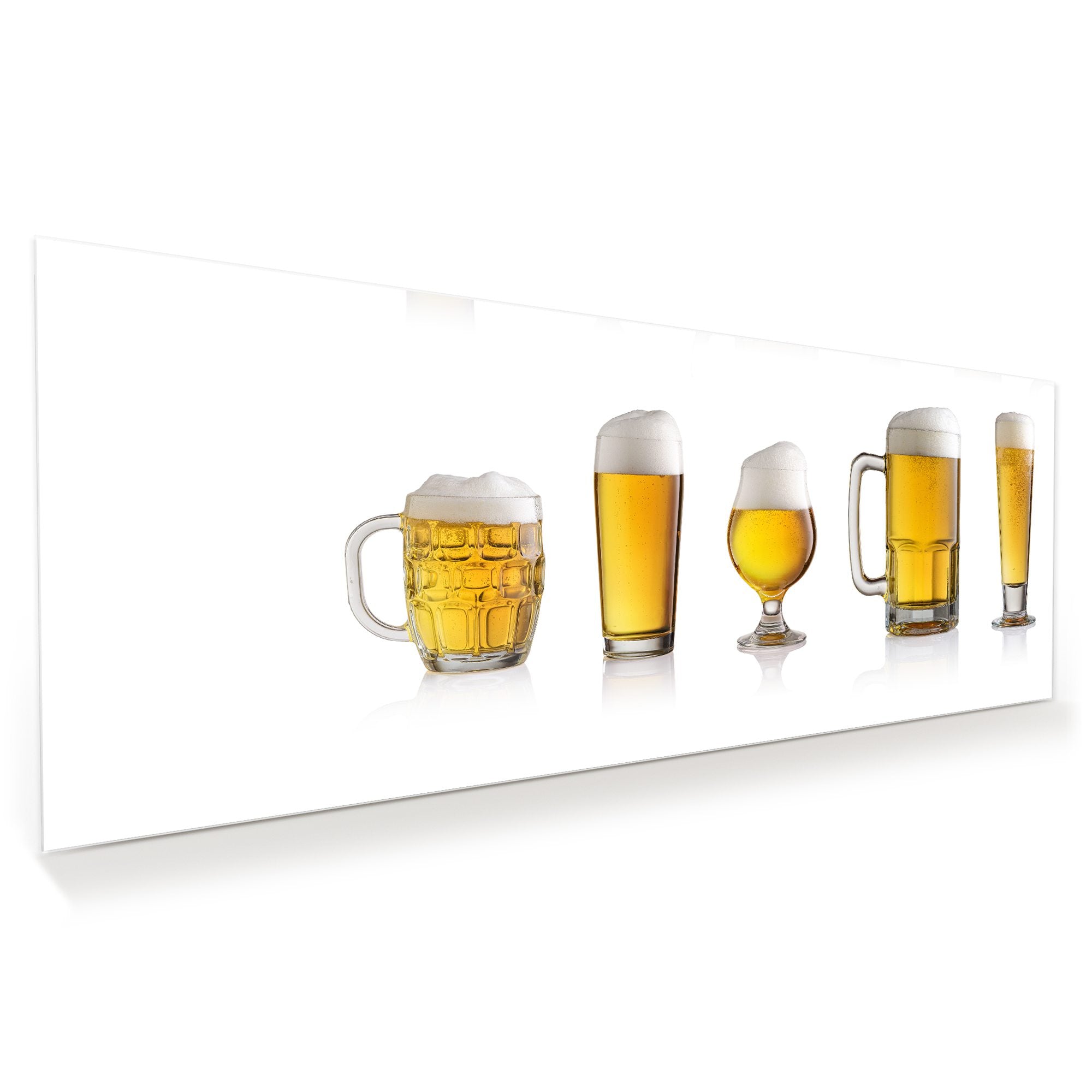 Wandbild - Sammlung von Biergläser