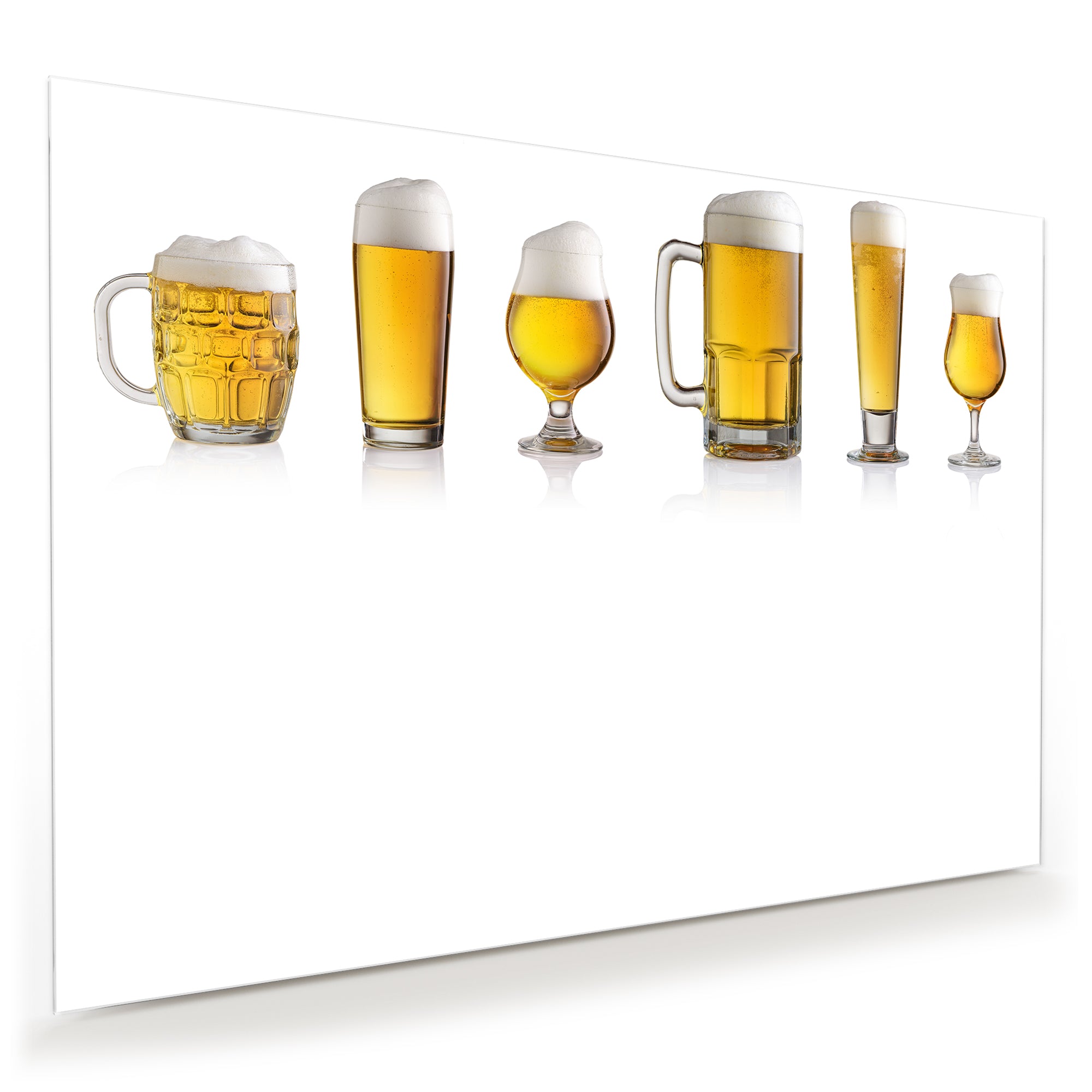 Wandbild - Sammlung von Biergläser