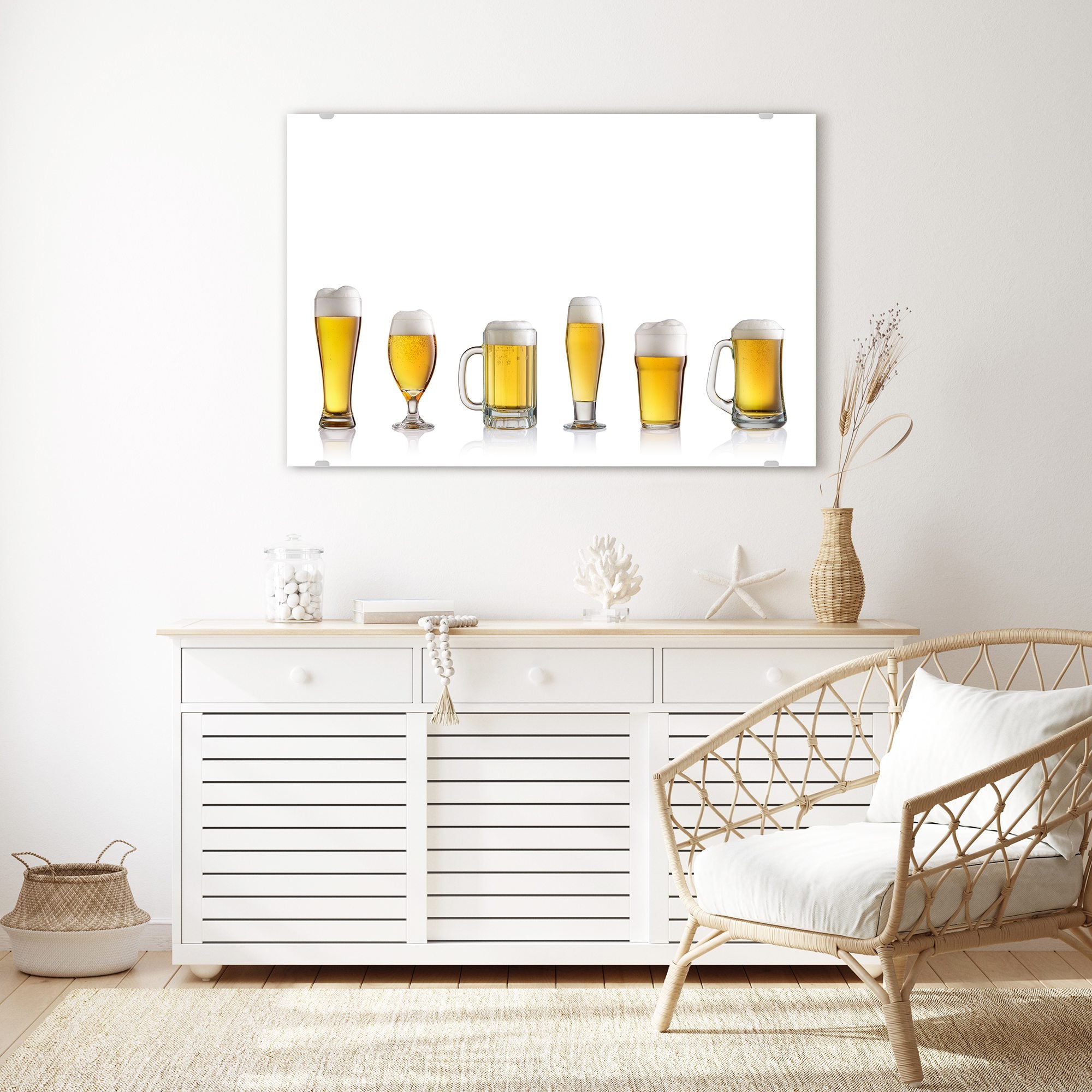 Wandbild - Sammlung von Biergläser