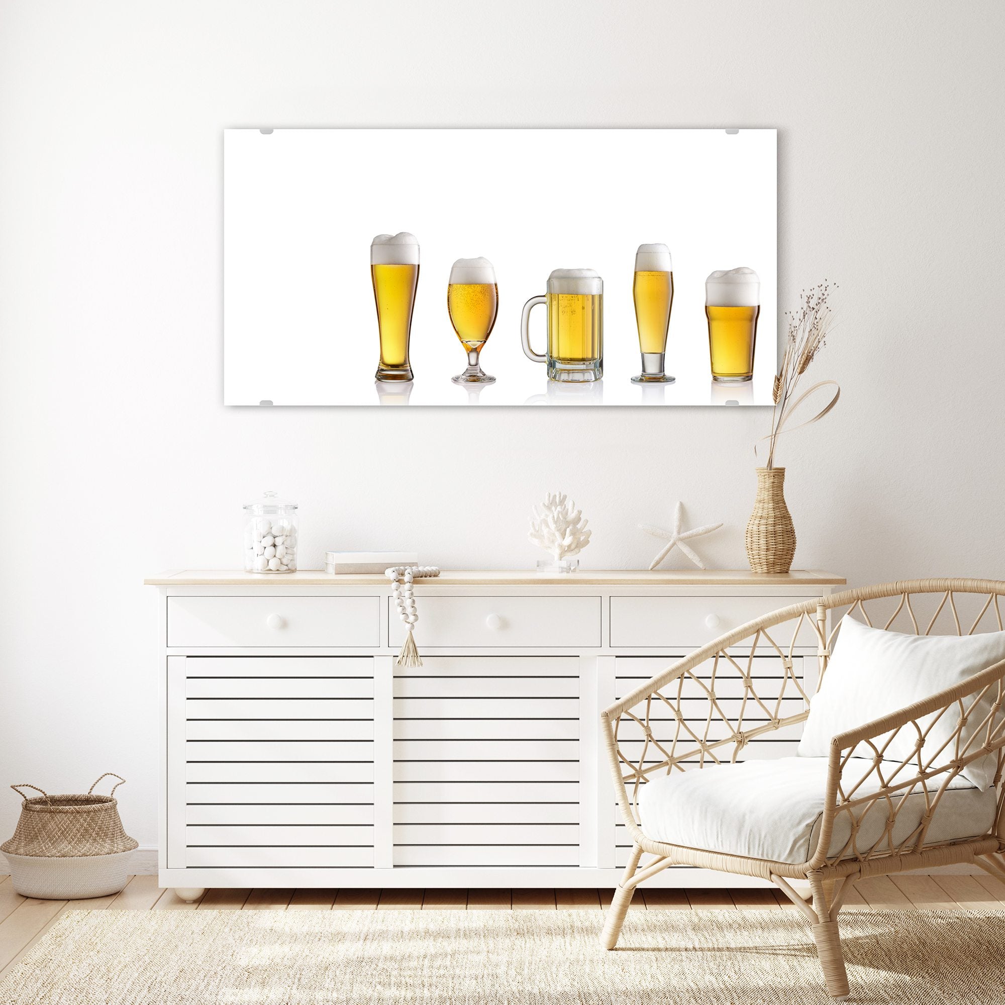 Wandbild - Sammlung von Biergläser