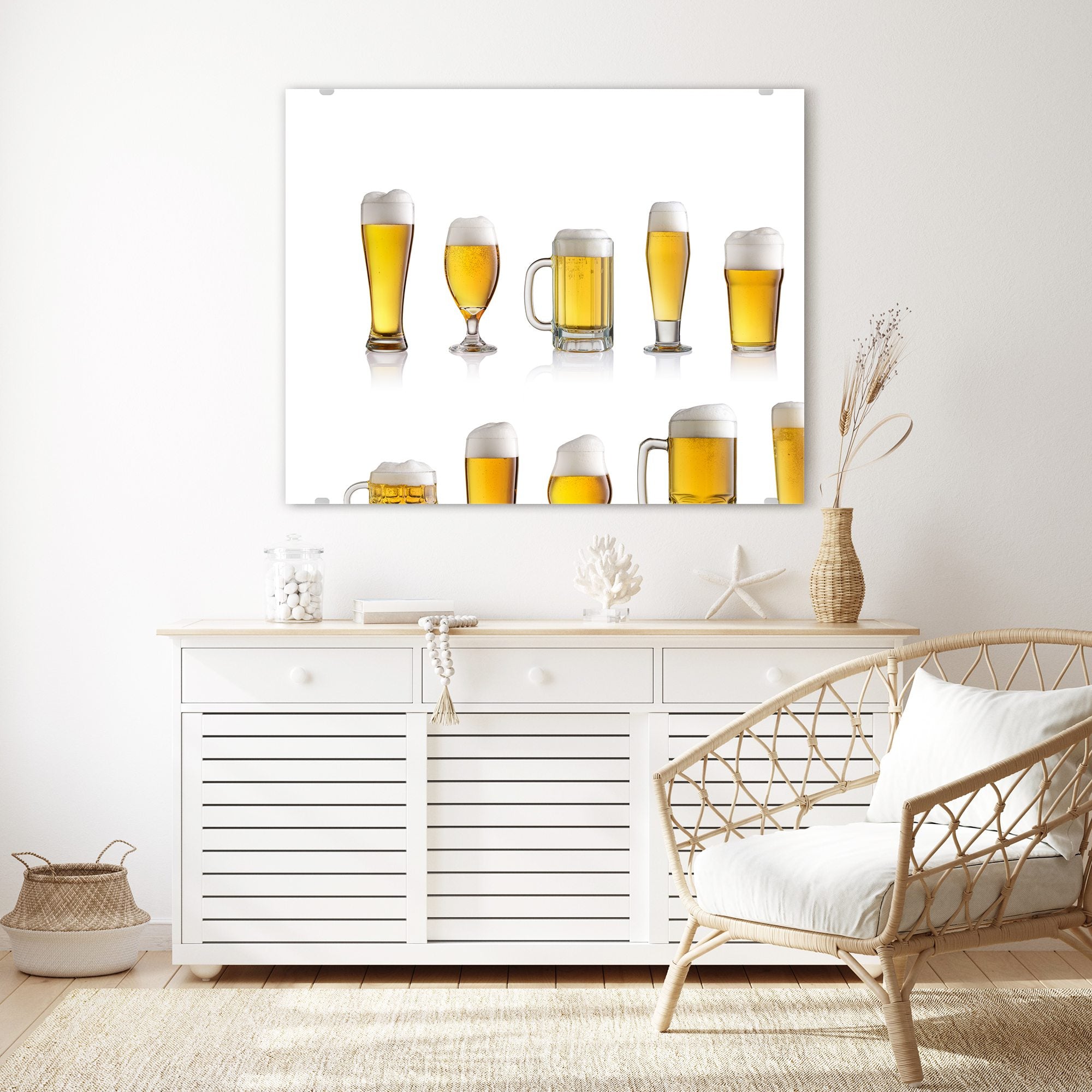 Wandbild - Sammlung von Biergläser