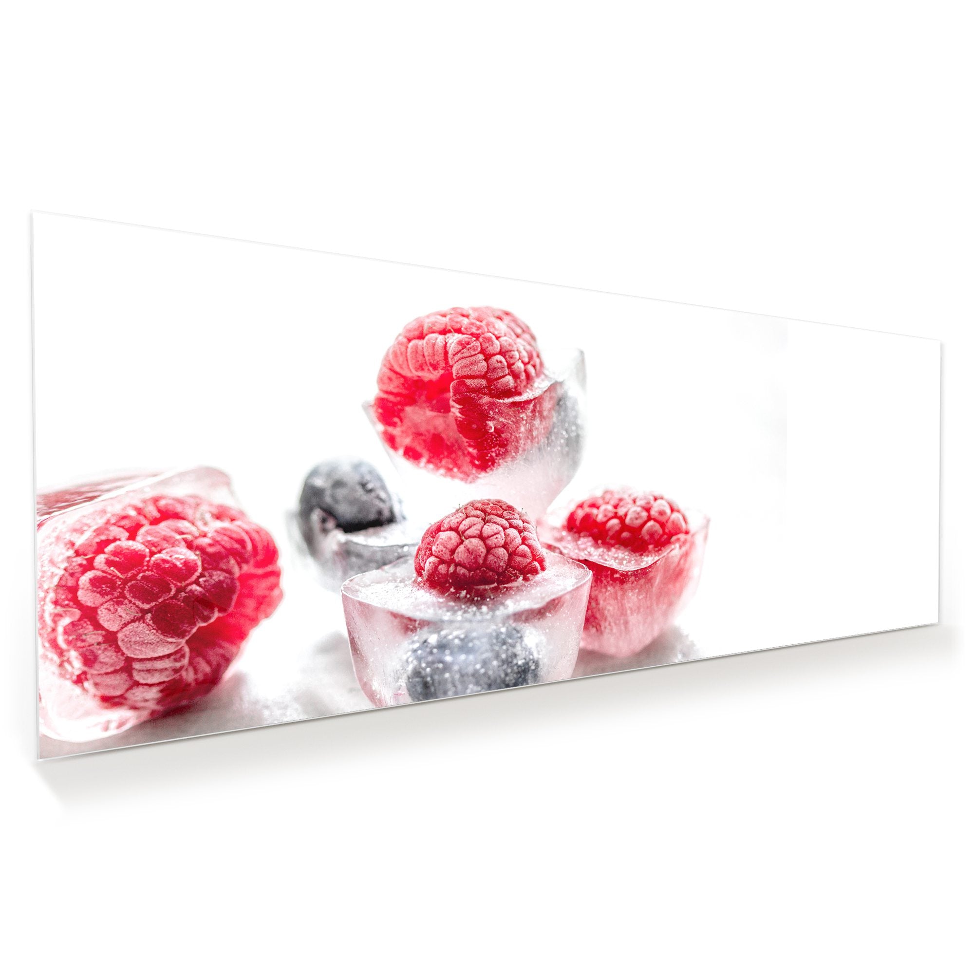 Wandbild - Eiswürfel aus Beeren