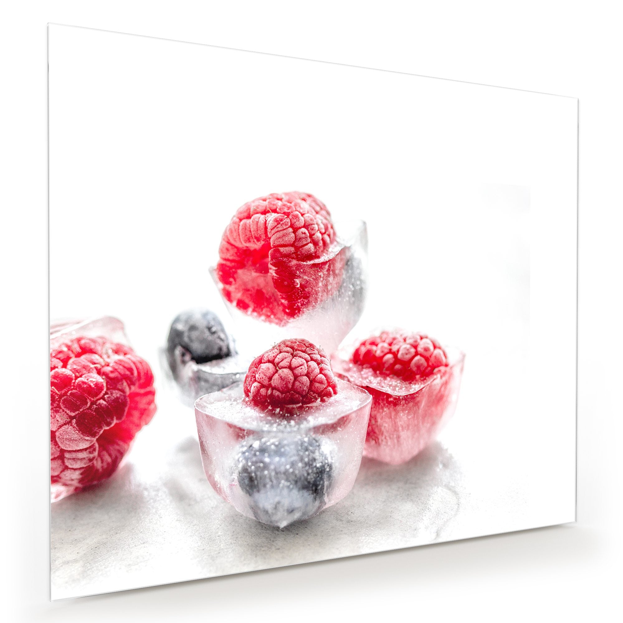 Wandbild - Eiswürfel aus Beeren