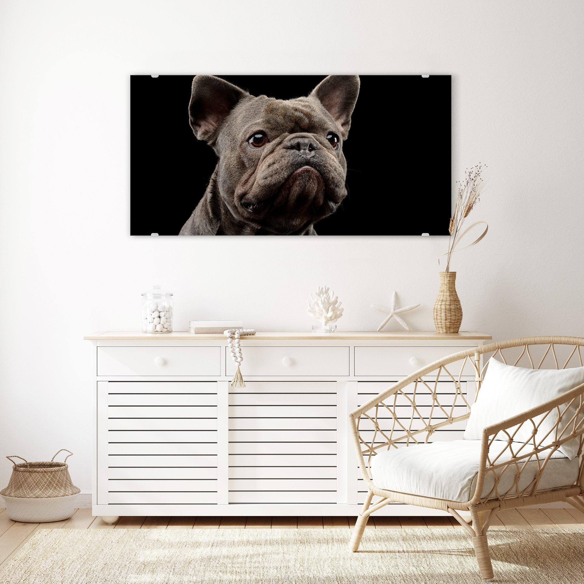 Wandbild - Portrait Bulldogge