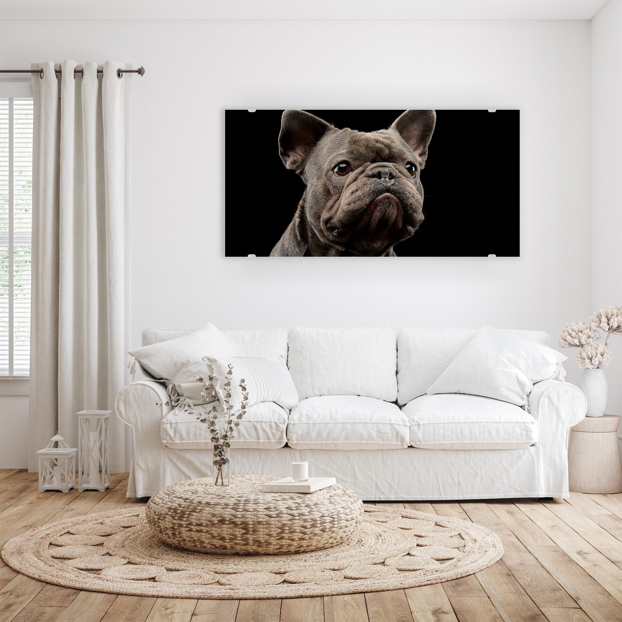 Wandbild - Portrait Bulldogge