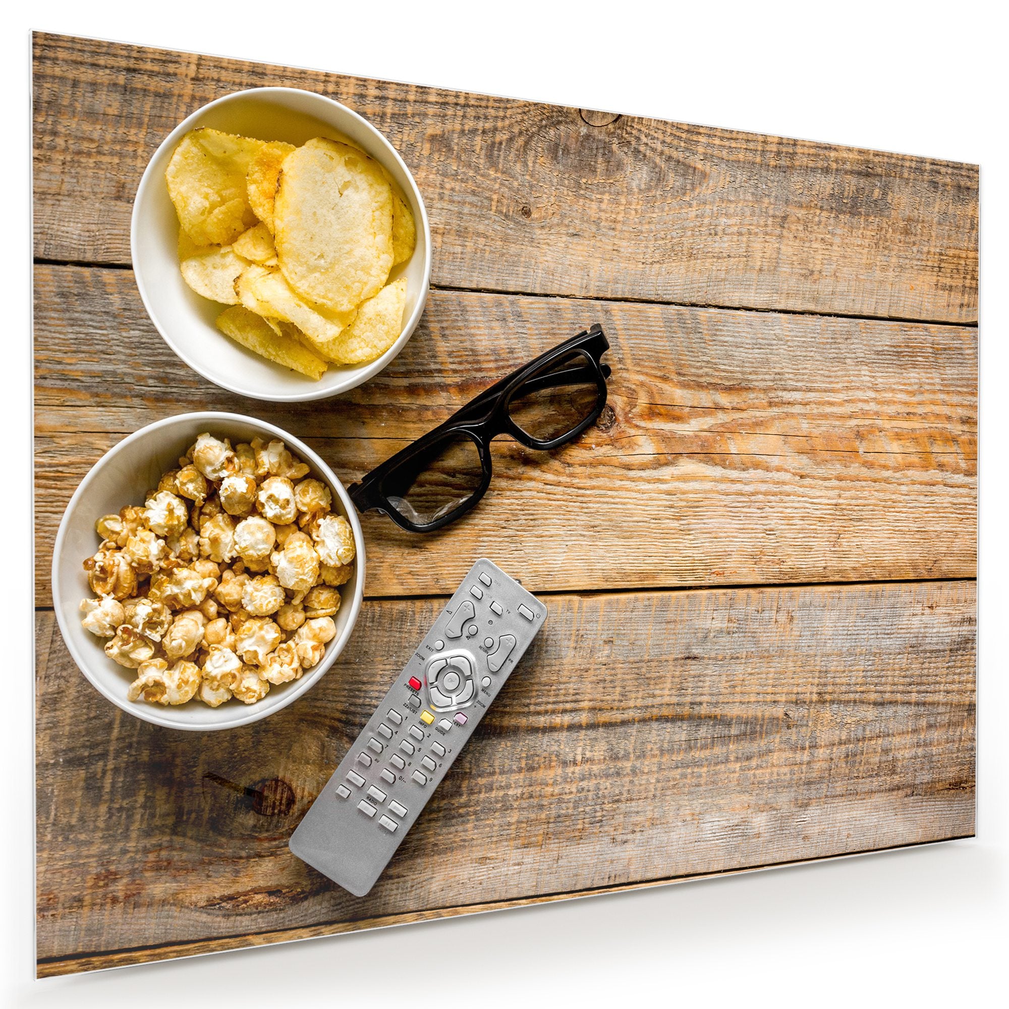 Wandbild - Snacks und Sonnenbrille