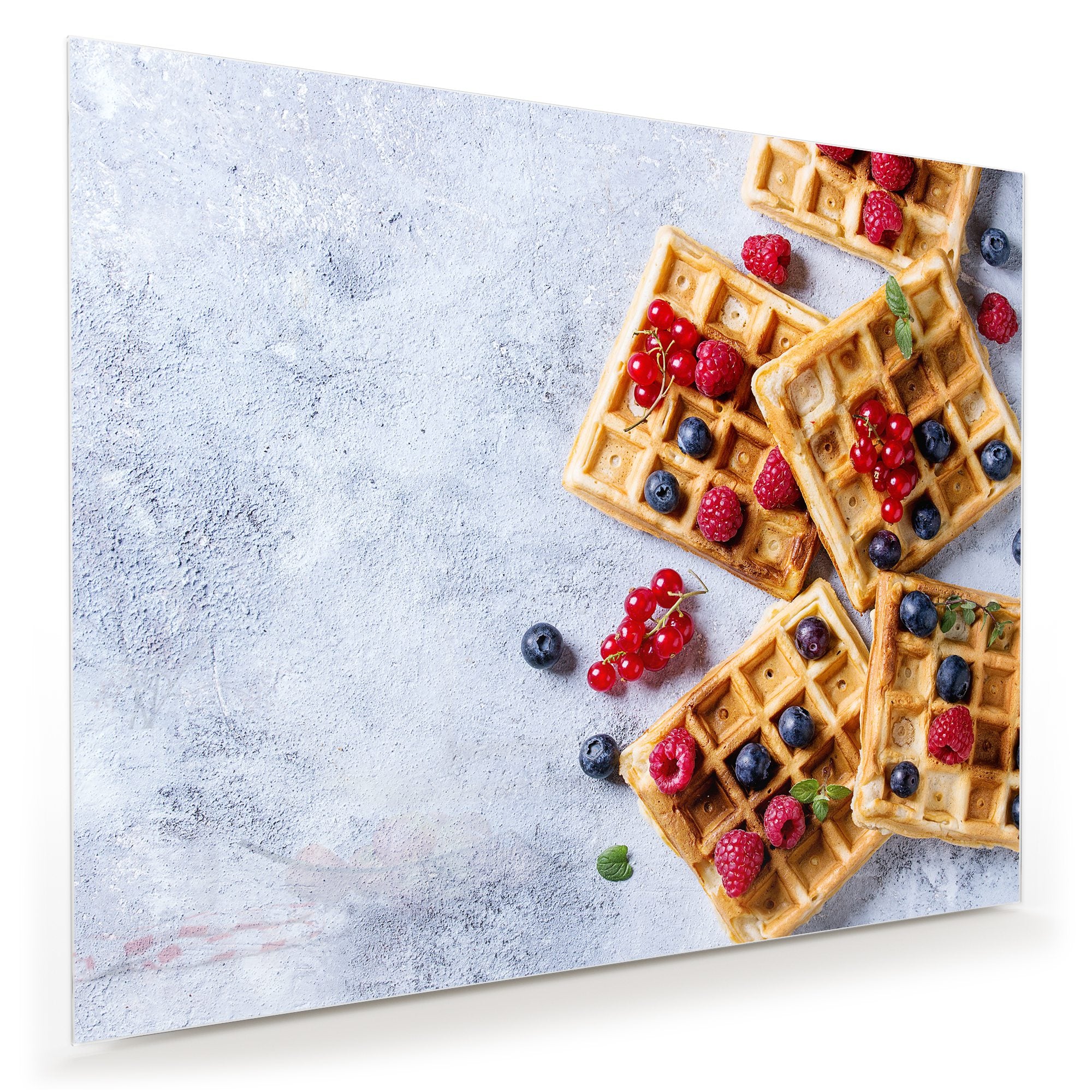 Wandbild - Waffeln mit Beeren