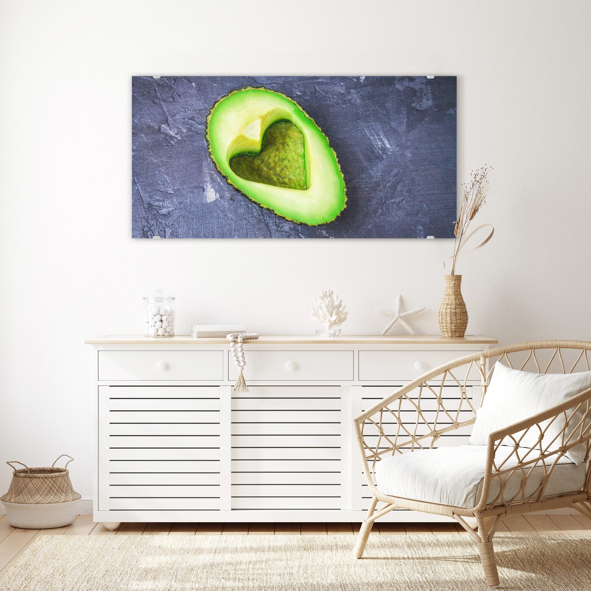 Wandbild - Herz in Avocado