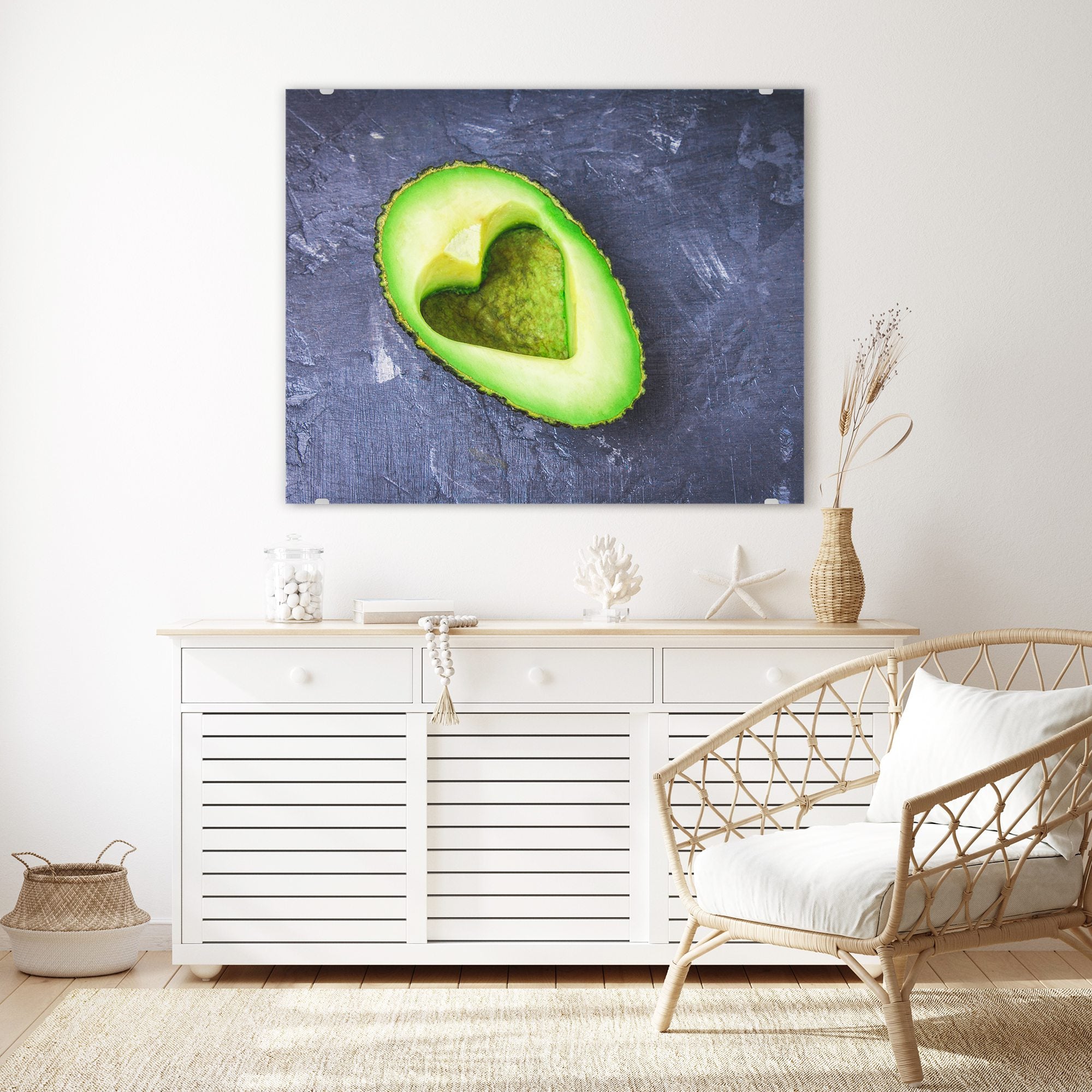 Wandbild - Herz in Avocado