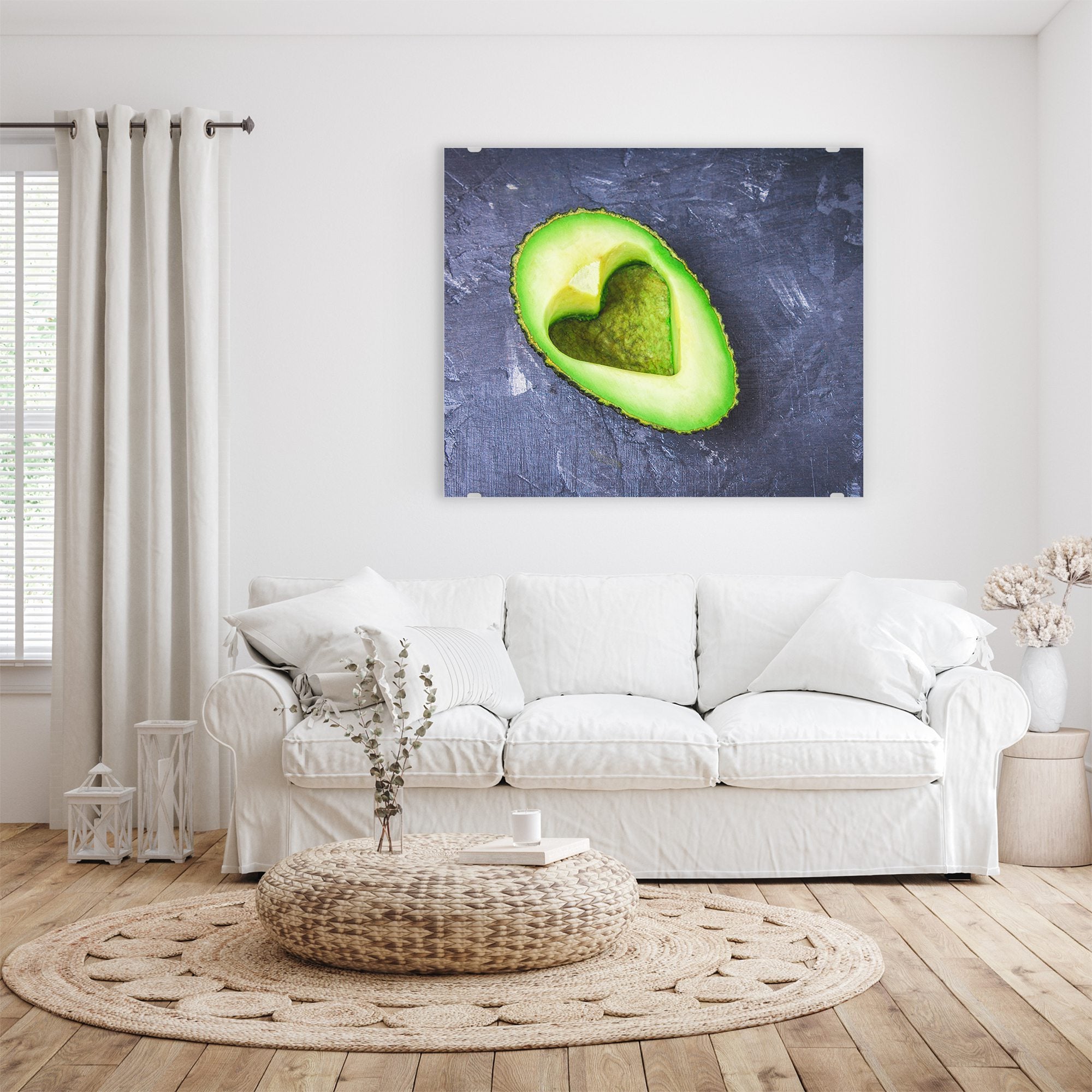 Wandbild - Herz in Avocado