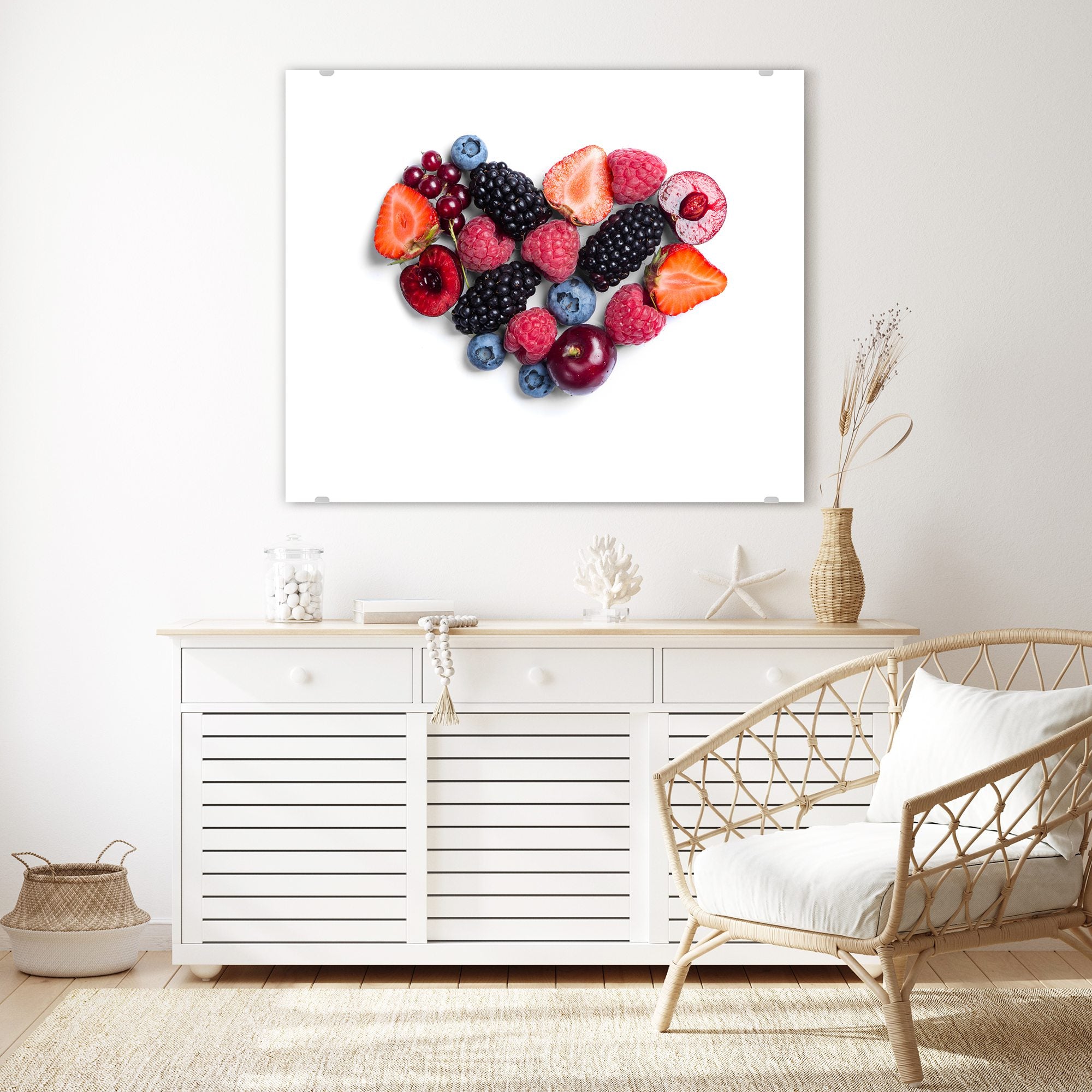 Wandbild - Herz aus Beeren