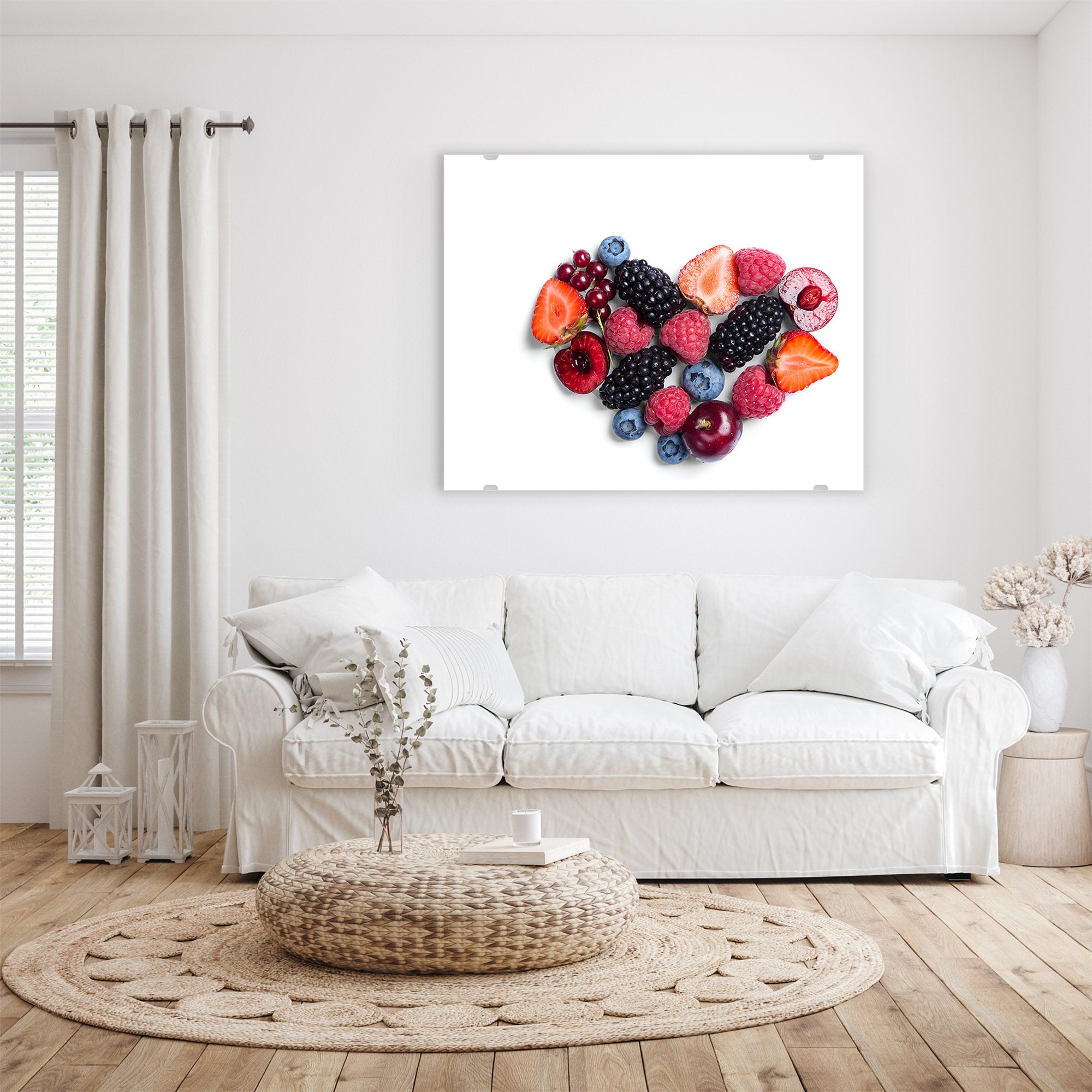 Wandbild - Herz aus Beeren