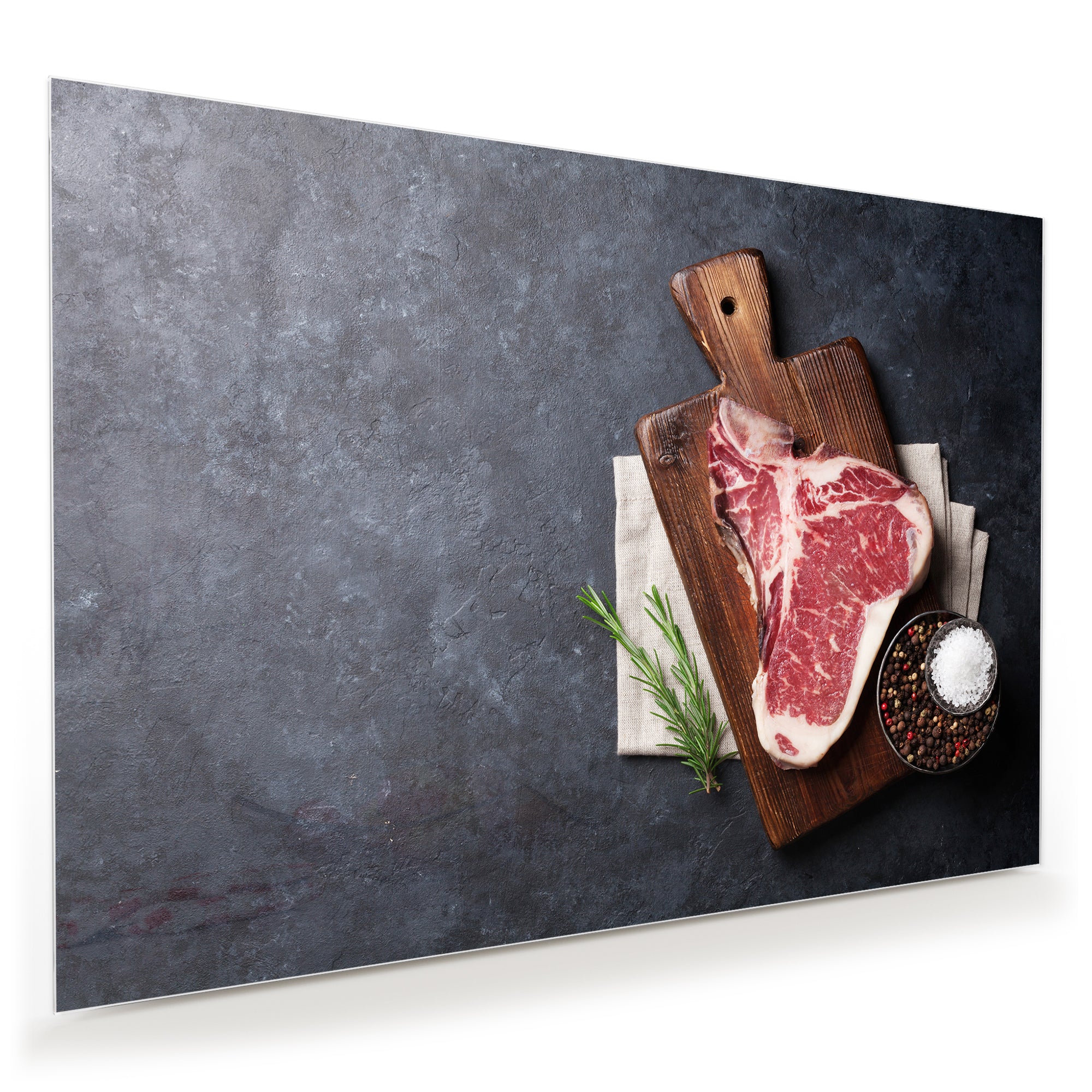 Wandbild - Rohes T-Bone Steak