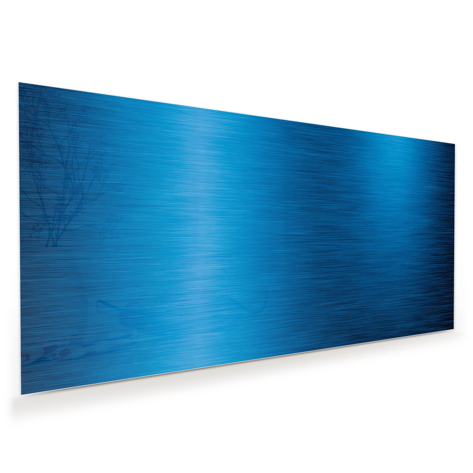 Wandbild - Blaue Metallische Platte