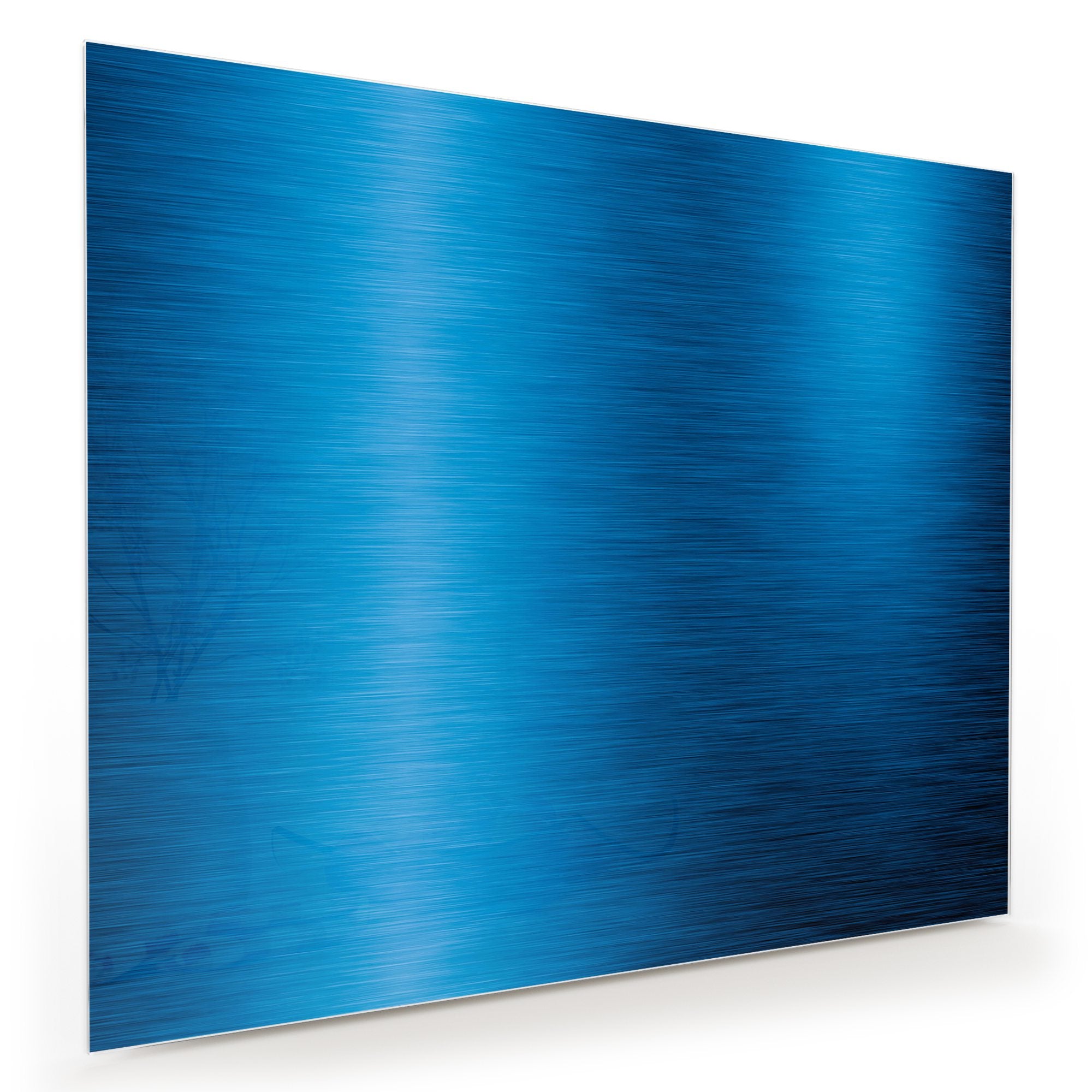 Wandbild - Blaue Metallische Platte