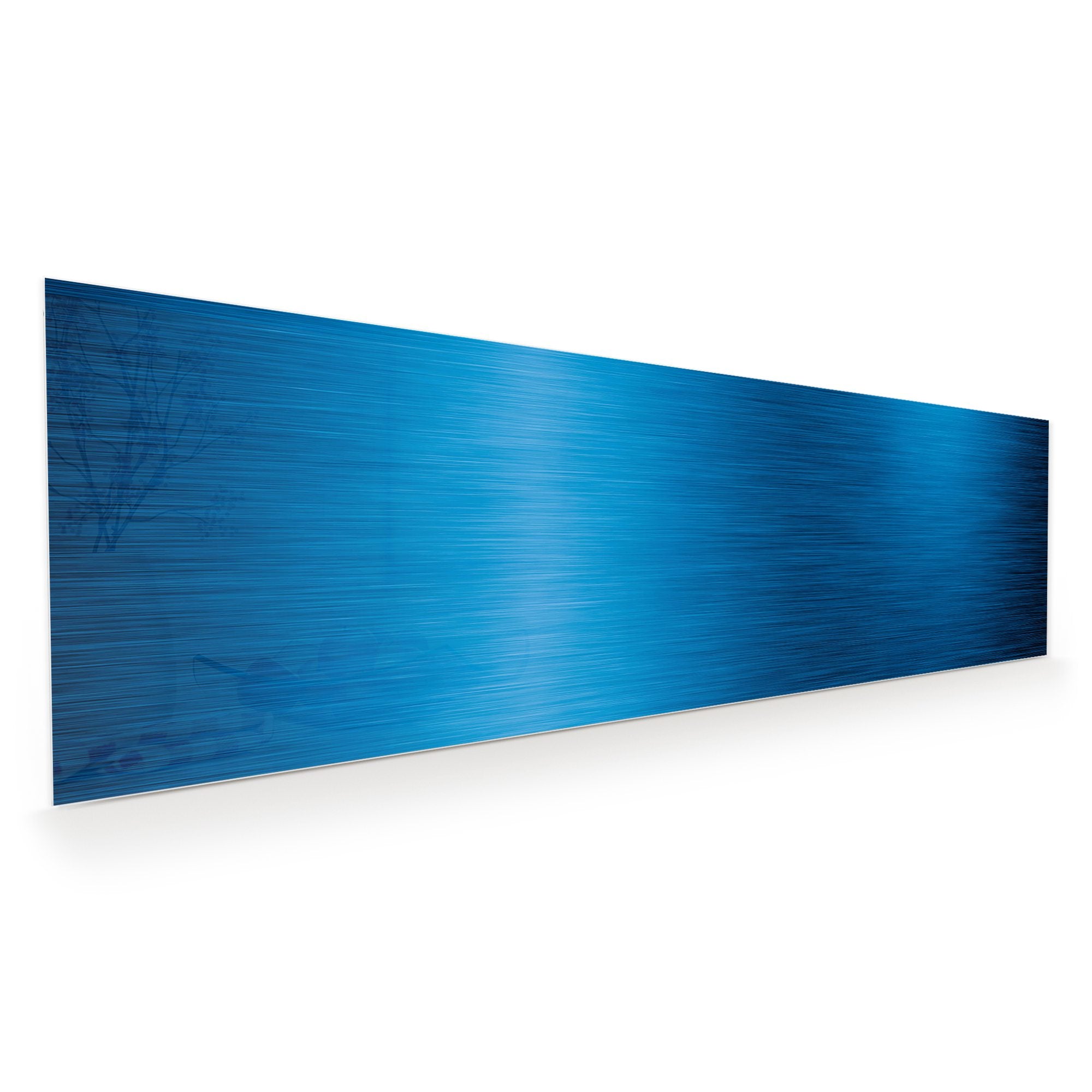 Wandbild - Blaue Metallische Platte