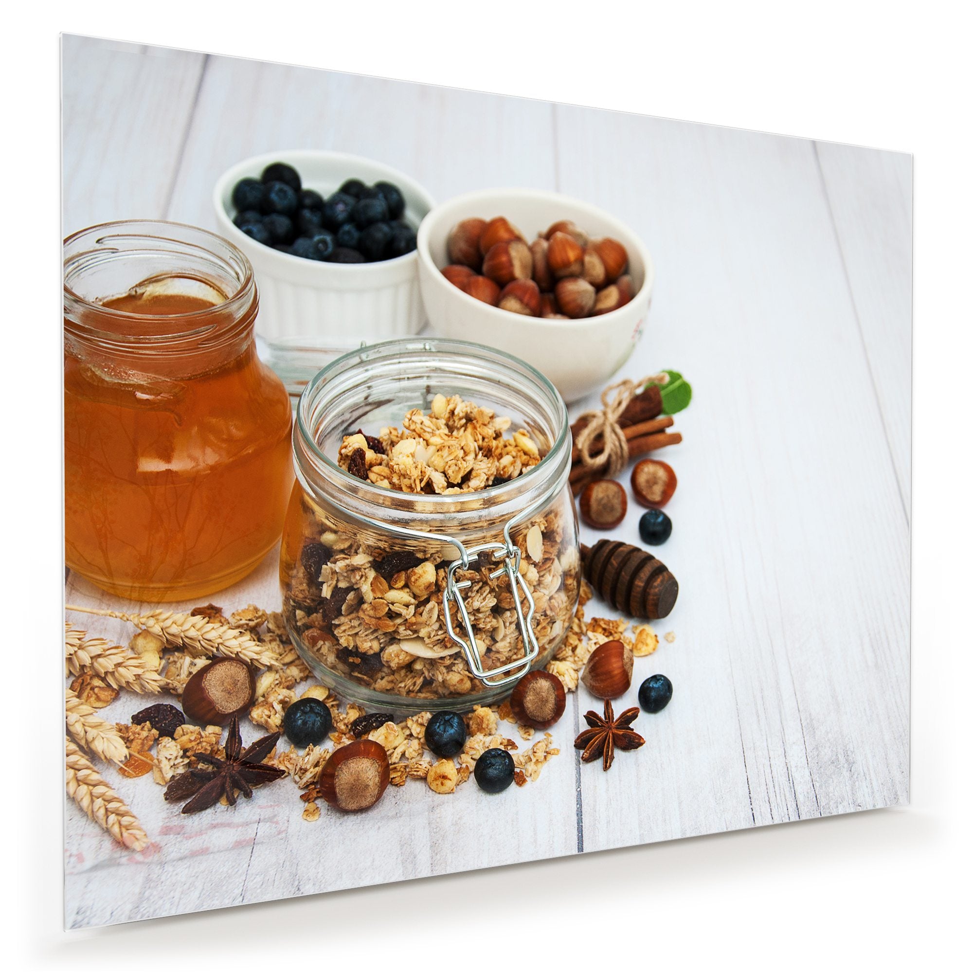 Wandbild - Granola und Honig